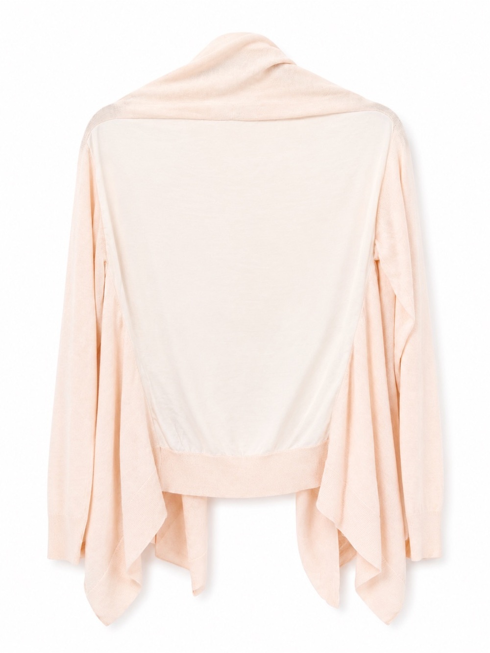 AllSaints Ires Woven Merino Wool Waterfall Cardigan | Blush Pink | Medium - Picture 3 of 11
